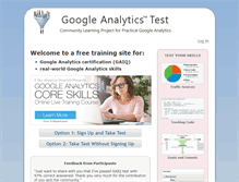 Tablet Screenshot of googleanalyticstest.com